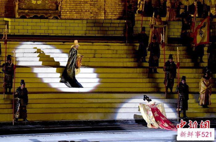 3月17日，西藏拉萨，《文成公主》大型史诗剧演出现场。　李林 摄