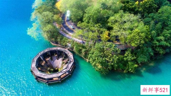 旱情严重！台湾日月潭“九蛙叠像”“神秘黑洞”全露出