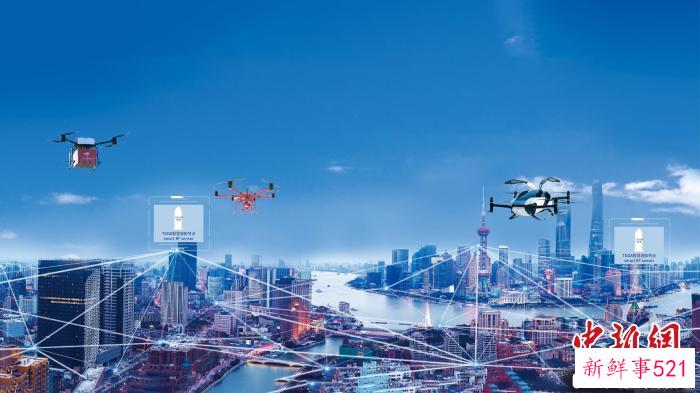 TDOA城市级网格化无人机低空监测网示意图 上海特金 供图