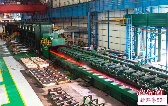 图为日照钢铁控股集团ESP生产线。　日照钢铁控股集团 供图