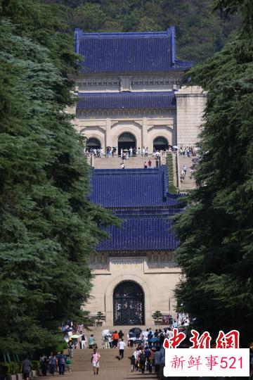 航拍下的中山陵。(资料图) 泱波 摄