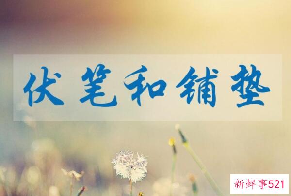 铺垫和伏笔的区别 伏笔是为了高潮(伏笔是为了甩掉后面的包袱)