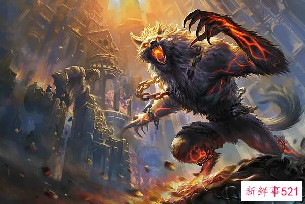 头衔-芬里尔 北欧十大怪兽中的巨狼 火神洛基的私生子-一口吞下众神之父