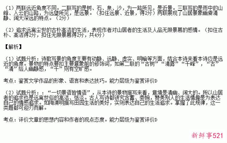 高中诗歌鉴赏写景手法有哪些，高中语文写景手法各角度