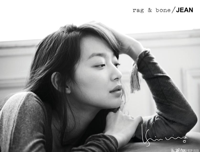 申敏儿清新黑白时尚写真图片