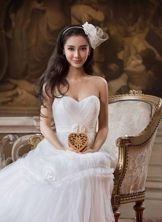 天使angelababy的婚纱照曝光