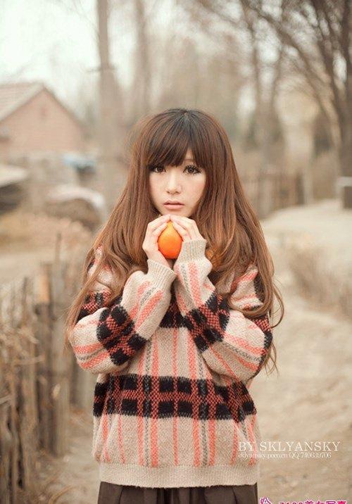 秋风里的乖巧妹子写真