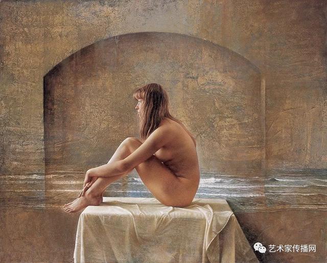 李晓刚用坦培拉油画混合画法画出的人体画，真是惊艳