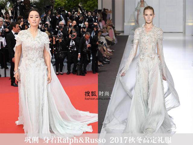 关晓彤薄荷绿礼服裙获赞，胡歌红毯上的“眨眼杀”好迷人！