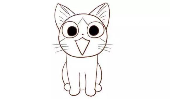 超可爱的小猫咪简笔画教程