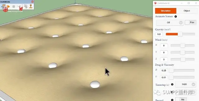 SU建沙发难?一个布料模拟插件就搞定啦