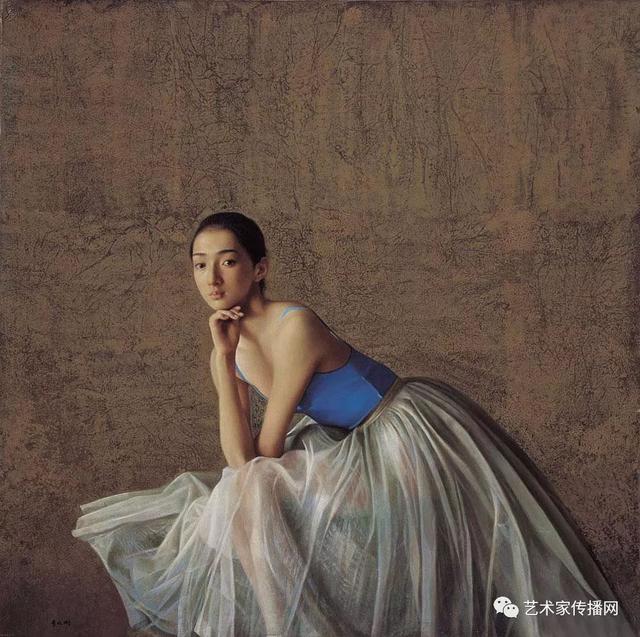 李晓刚用坦培拉油画混合画法画出的人体画，真是惊艳