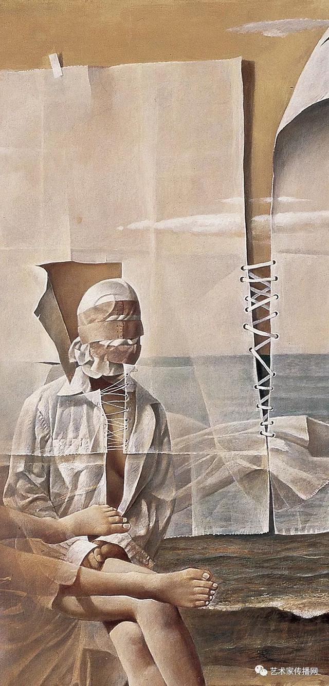 李晓刚用坦培拉油画混合画法画出的人体画，真是惊艳