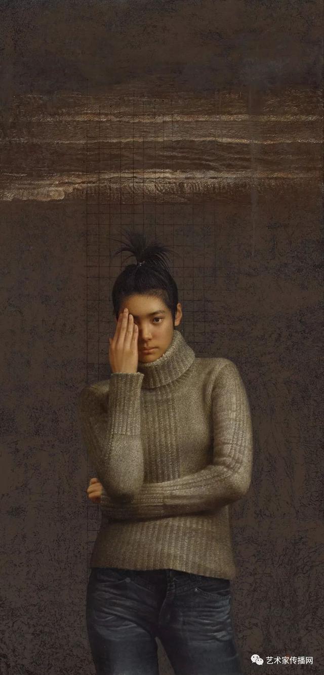 李晓刚用坦培拉油画混合画法画出的人体画，真是惊艳