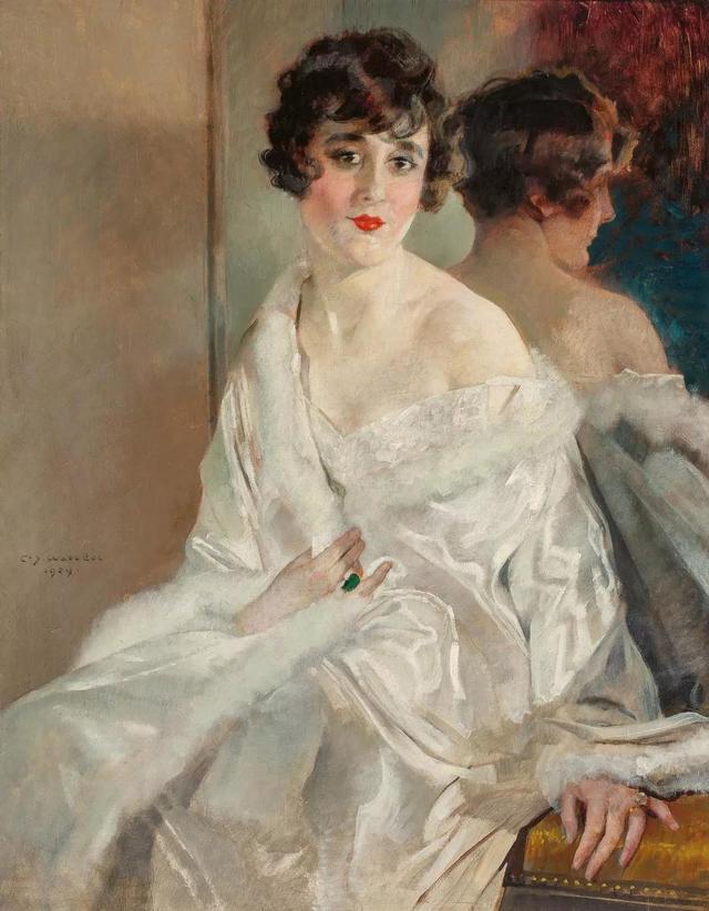 优雅美妇——比利时画家沃特莱特人物油画女性肖像作品欣赏