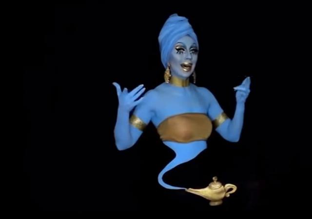 美女把自己画成阿拉丁神灯,不是亲眼看到,很难相信这是画出来的