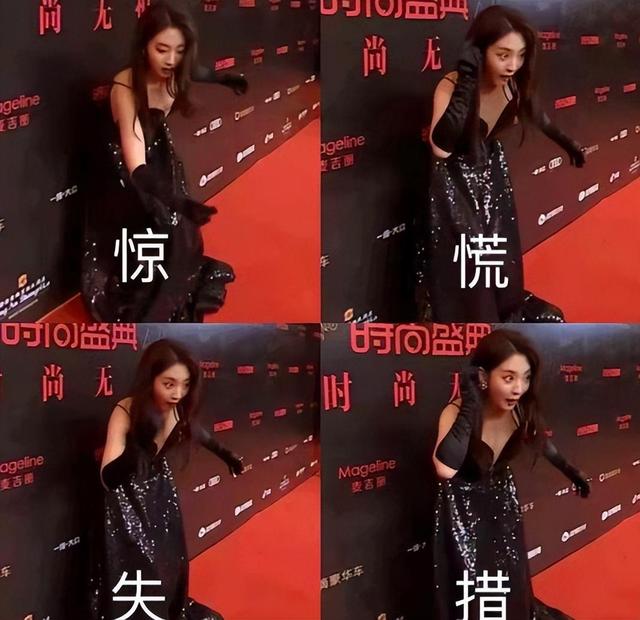 肩带崩断、裙下走光,这些女明星走红毯的社死瞬间,画面太尴尬了