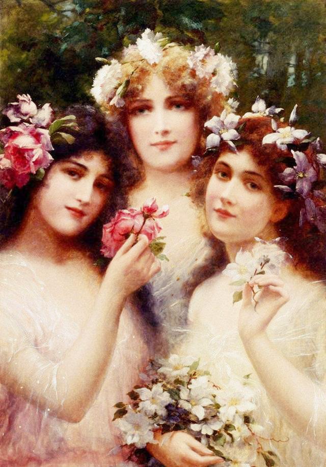 美女人体油画：妖娆抚媚，纯净动人，典雅静美，带你一路看尽