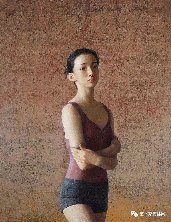 李晓刚用坦培拉油画混合画法画出的人体画，真是惊艳