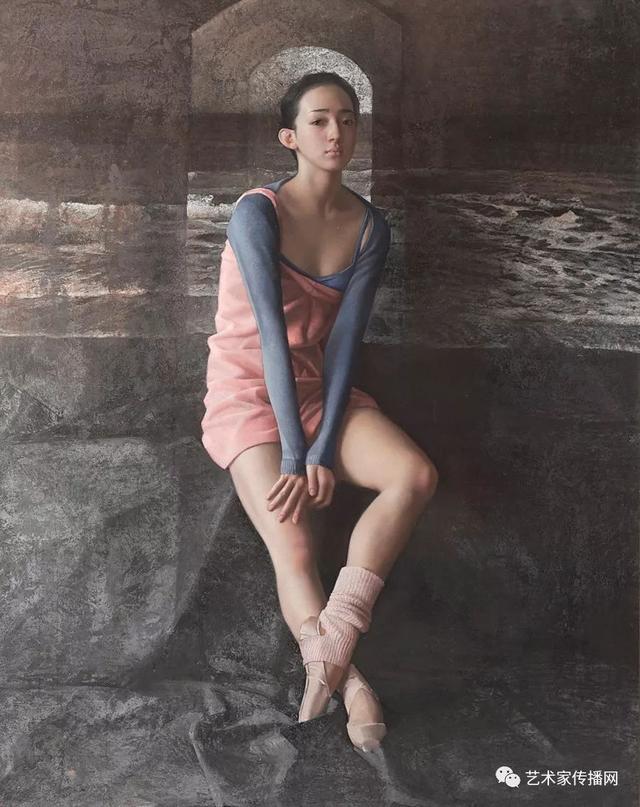 李晓刚用坦培拉油画混合画法画出的人体画，真是惊艳