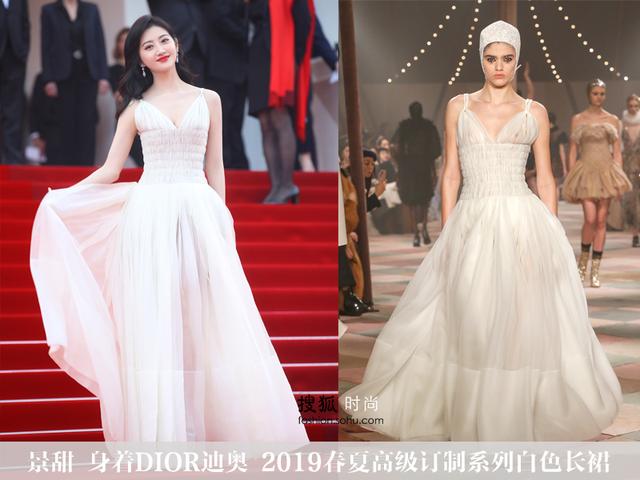 关晓彤薄荷绿礼服裙获赞，胡歌红毯上的“眨眼杀”好迷人！