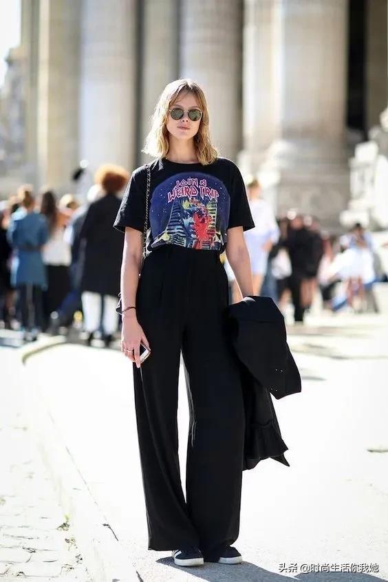今夏王炸组合“T恤+阔腿”，人人皆能轻松驾驭！让你气质一路飙升