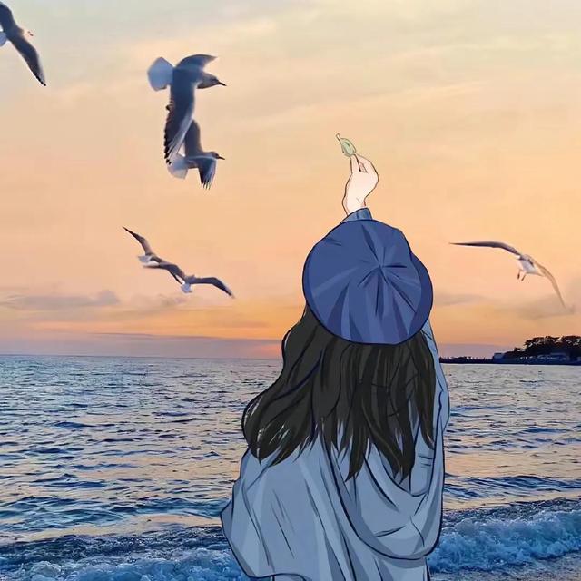 一组氛围感十足的女生头像