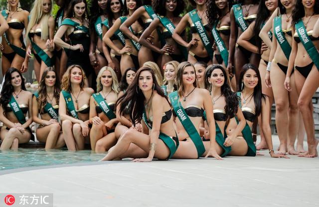 菲律宾“地球小姐”参赛佳丽集体亮相 美女如云眼花缭乱