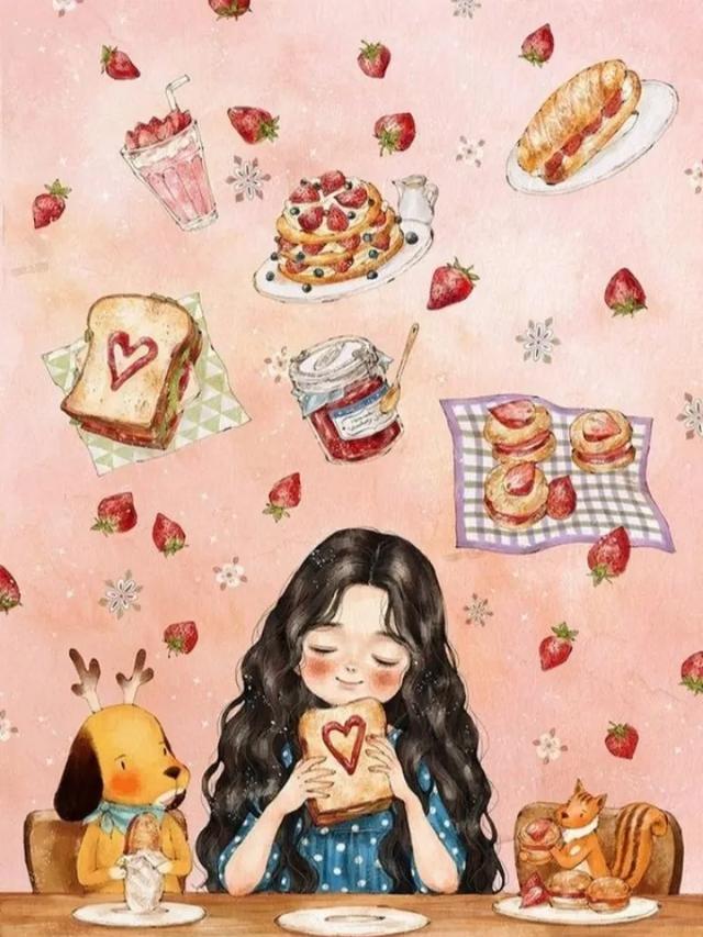 森系插画《森林女孩》韩国插画师Aeppol的插画作品第三期