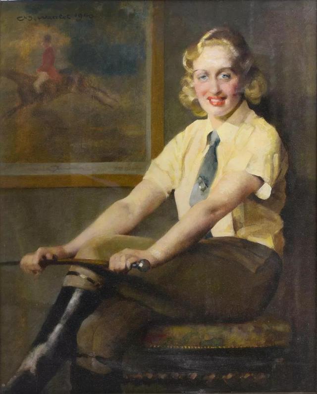 优雅美妇——比利时画家沃特莱特人物油画女性肖像作品欣赏