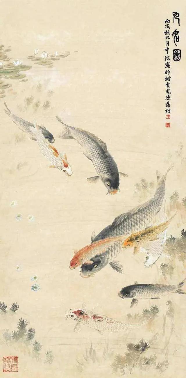 国画锦鲤,逢考必过