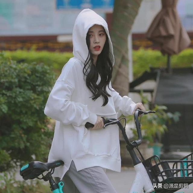 鞠婧祎单车女孩，好清新