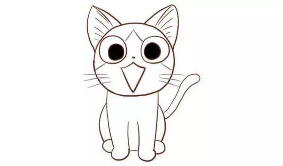 超可爱的小猫咪简笔画教程