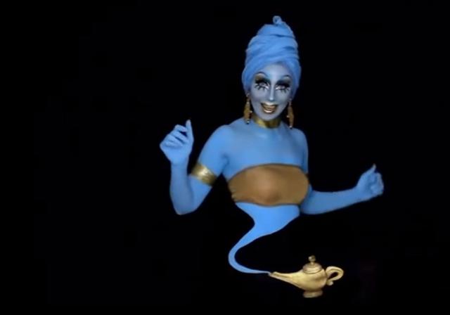 美女把自己画成阿拉丁神灯,不是亲眼看到,很难相信这是画出来的