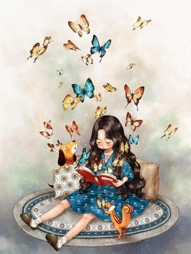 森系插画《森林女孩》韩国插画师Aeppol的插画作品第三期