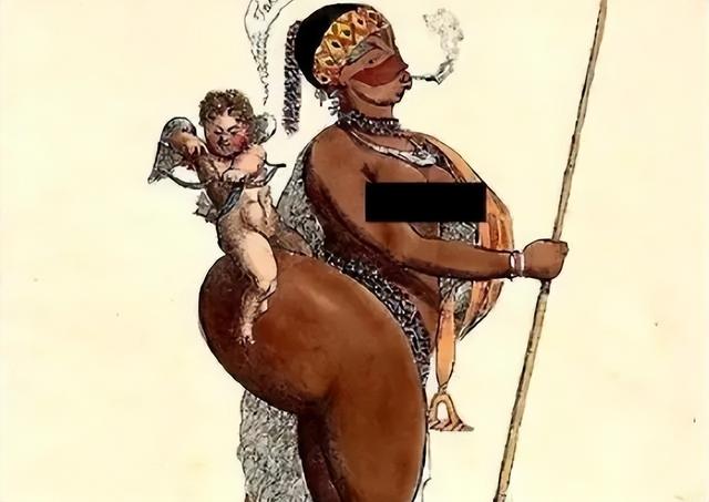 非洲女孩巴特曼因有巨臀,一生被赤身裸体展览,死后还被做成标本