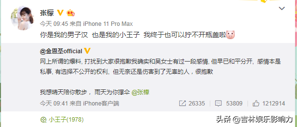 金恩圣张檬官宣!张檬曾涉足刘雨欣婚姻,其前夫爱上金圣恩前女友