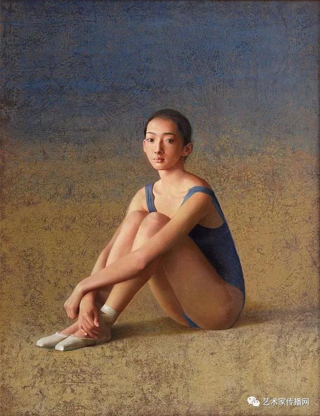 李晓刚用坦培拉油画混合画法画出的人体画，真是惊艳