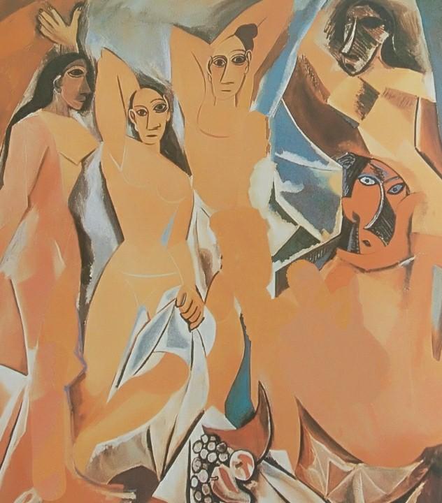 欣赏画风迥异油画5个裸体妓女形态奇特，显示狼狈不堪的艺术情景