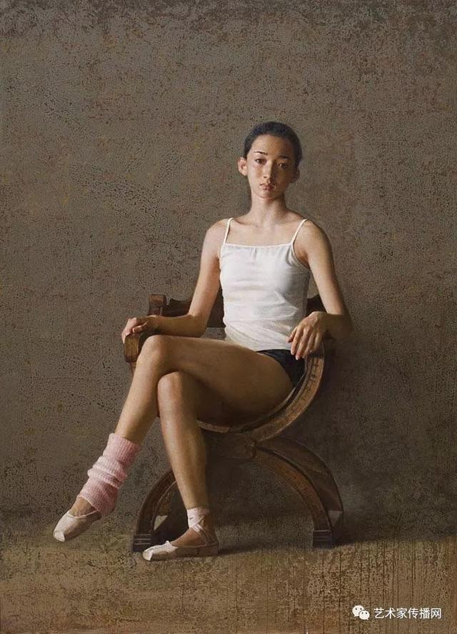 李晓刚用坦培拉油画混合画法画出的人体画，真是惊艳