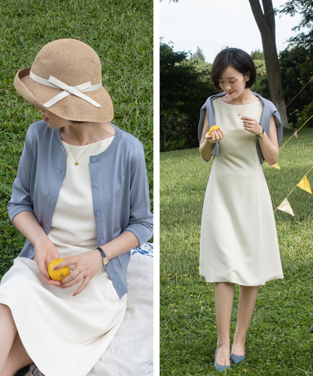 中年女人,这才是你该有的打扮:针织T恤+膝下裙,优雅知性又得体