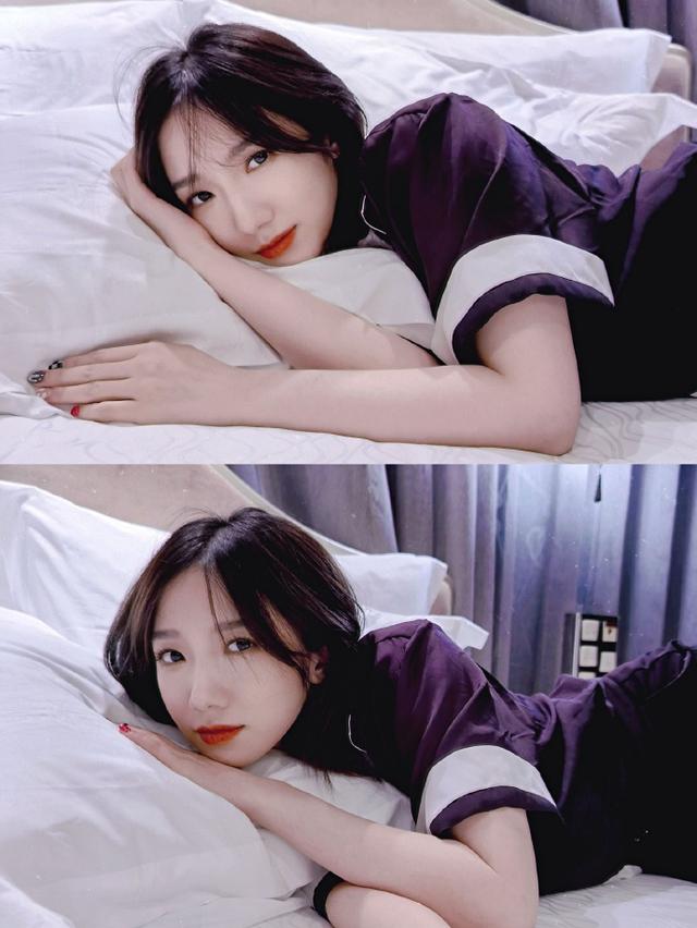 孟美岐趴床上自拍笑侃“做美女好累”，网友：那就做帅哥