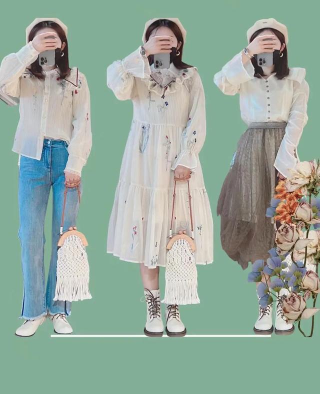 森林系女孩的春日穿搭