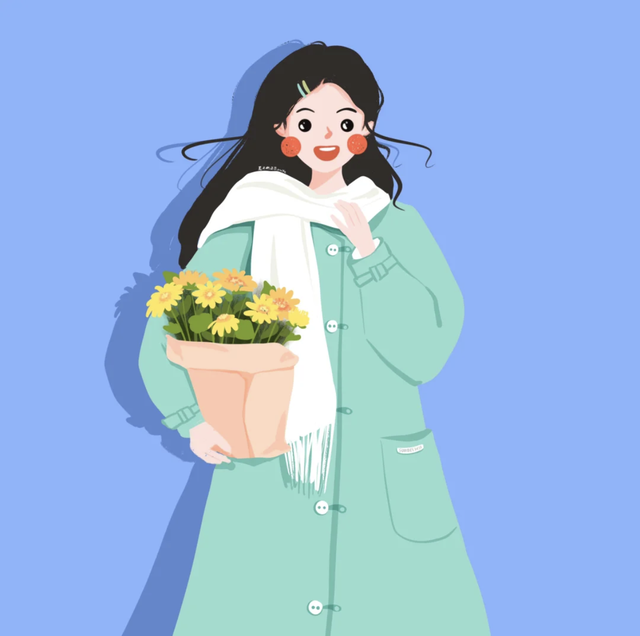 简直是萌妹天花板，超萌且治愈的Q版小女孩插画，看起来十分软萌