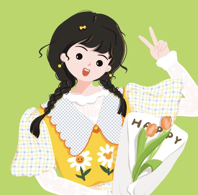 简直是萌妹天花板，超萌且治愈的Q版小女孩插画，看起来十分软萌