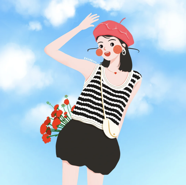 简直是萌妹天花板，超萌且治愈的Q版小女孩插画，看起来十分软萌