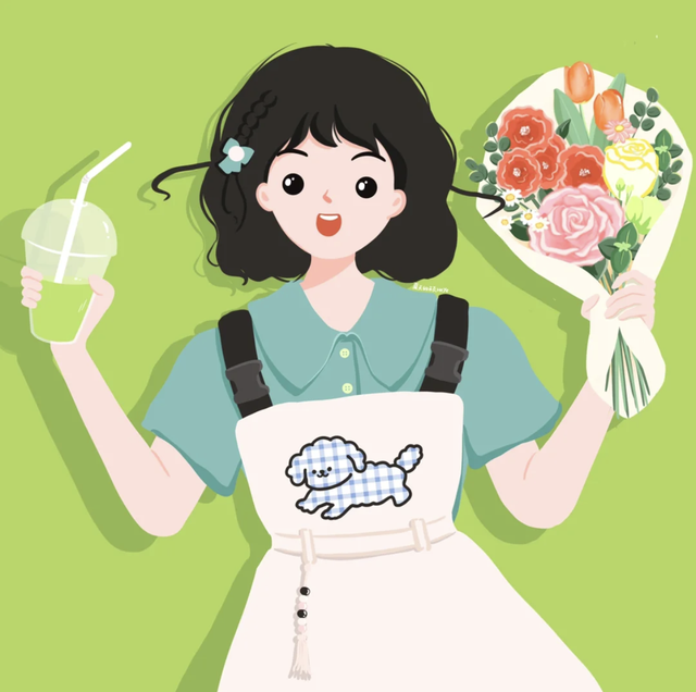 简直是萌妹天花板，超萌且治愈的Q版小女孩插画，看起来十分软萌