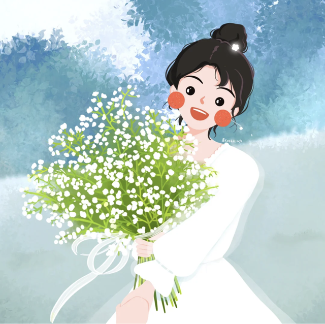 简直是萌妹天花板，超萌且治愈的Q版小女孩插画，看起来十分软萌