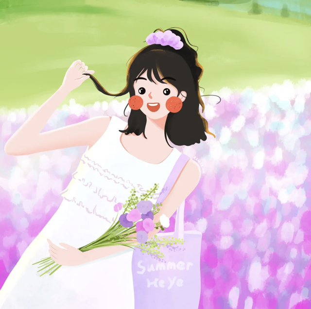 简直是萌妹天花板，超萌且治愈的Q版小女孩插画，看起来十分软萌