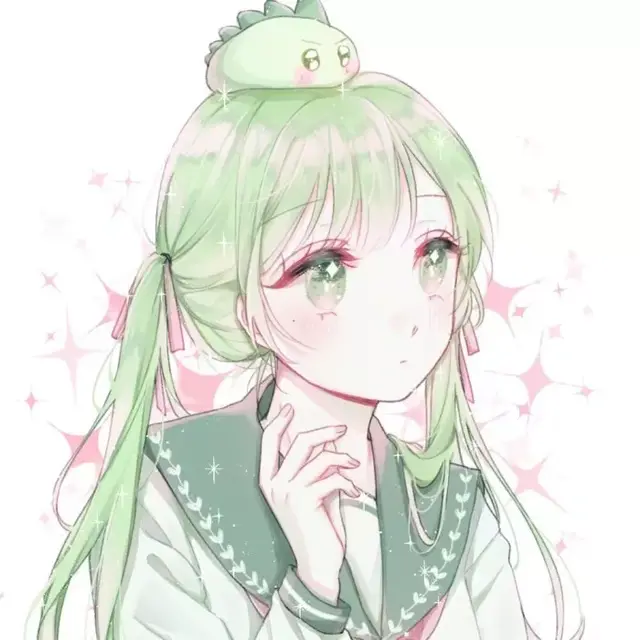 女生头像丨个性绿色系小仙女头像